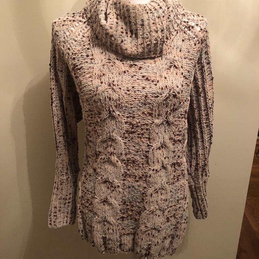 Moon and Madison Confetti Turtleneck Sweater Sz M